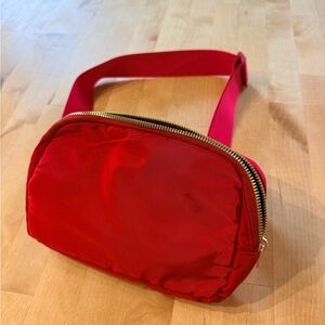 Red Nylon Crossbody Bag